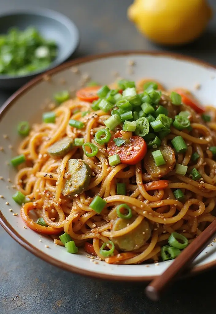 25 Quick and Easy Vegetarian Recipes Ready in No Time - 19. Simple Veggie Lo Mein