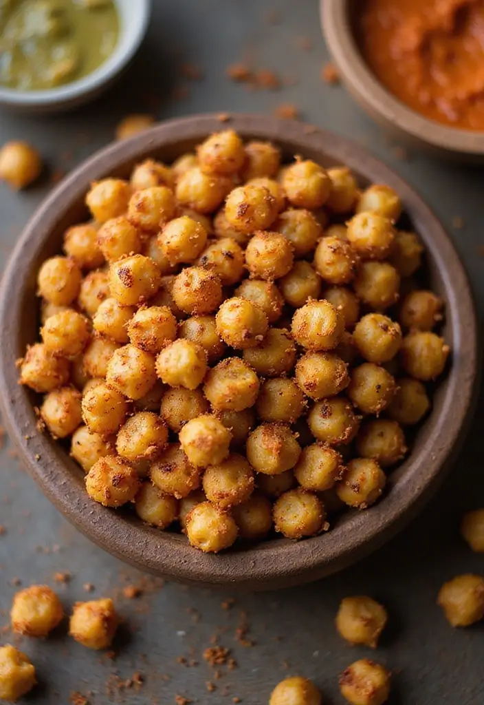 25 Quick and Easy Vegetarian Recipes Ready in No Time - 23. Spicy Roasted Chickpeas