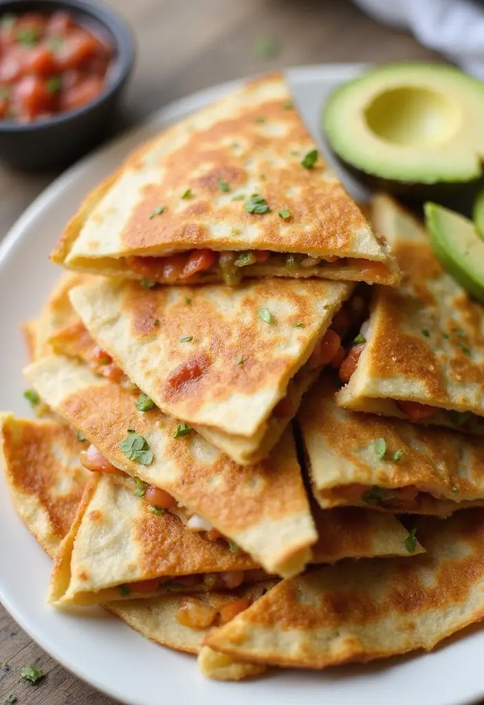 25 Quick and Easy Vegetarian Recipes Ready in No Time - 6. Vegetable Quesadillas