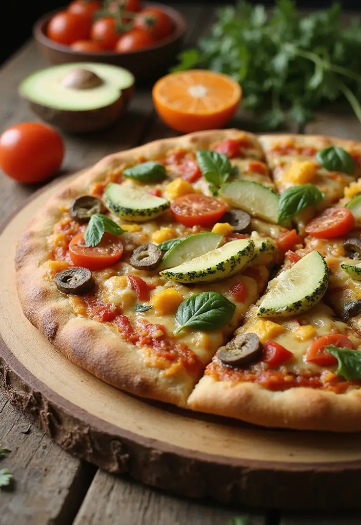 25 Simple 3 Ingredient Vegetarian Recipes for Dinner - 15. Veggie Pizza