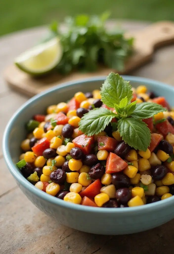 25 Simple 3 Ingredient Vegetarian Recipes for Dinner - 17. Black Bean and Corn Salad