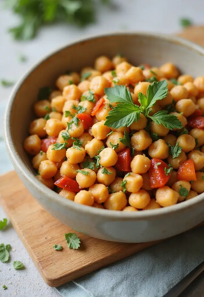 25 Simple 3 Ingredient Vegetarian Recipes for Dinner - 2. Chickpea Salad