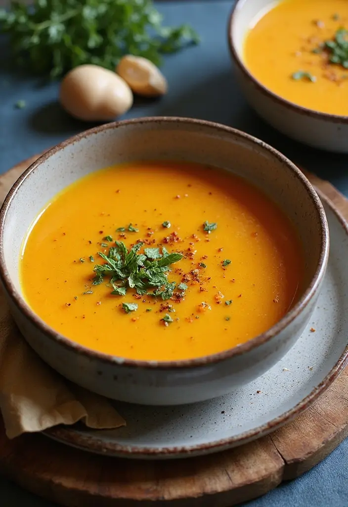 25 Simple 3 Ingredient Vegetarian Recipes for Dinner - 20. Carrot and Ginger Soup