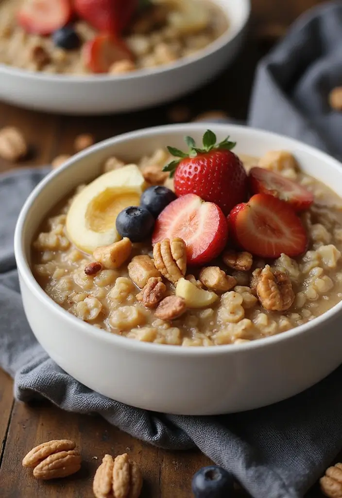 25 Simple 3 Ingredient Vegetarian Recipes for Dinner - 24. Oatmeal with Fruit