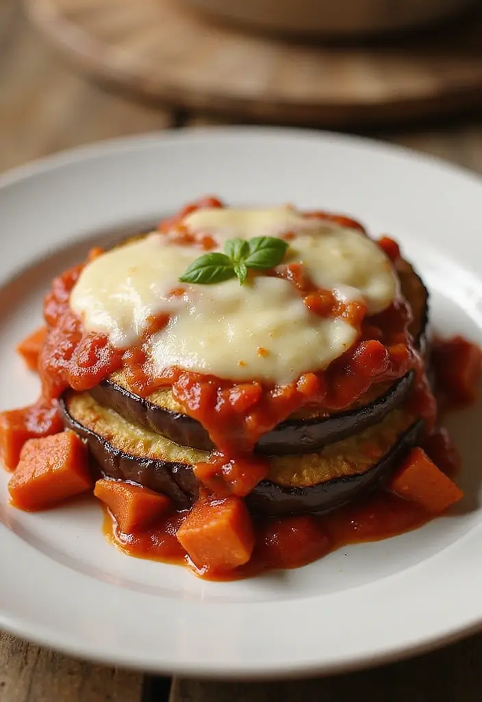 25 Simple 3 Ingredient Vegetarian Recipes for Dinner - 8. Eggplant Parmesan