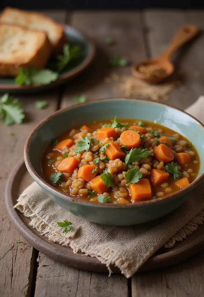 25 Simple 3 Ingredient Vegetarian Recipes for Dinner - 9. Lentil and Carrot Stew