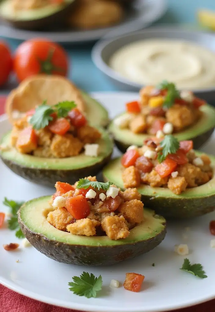 25 Vegetarian Air Fryer Recipes for Quick Healthy Meals - 15. Air Fryer Stuffed Avocados