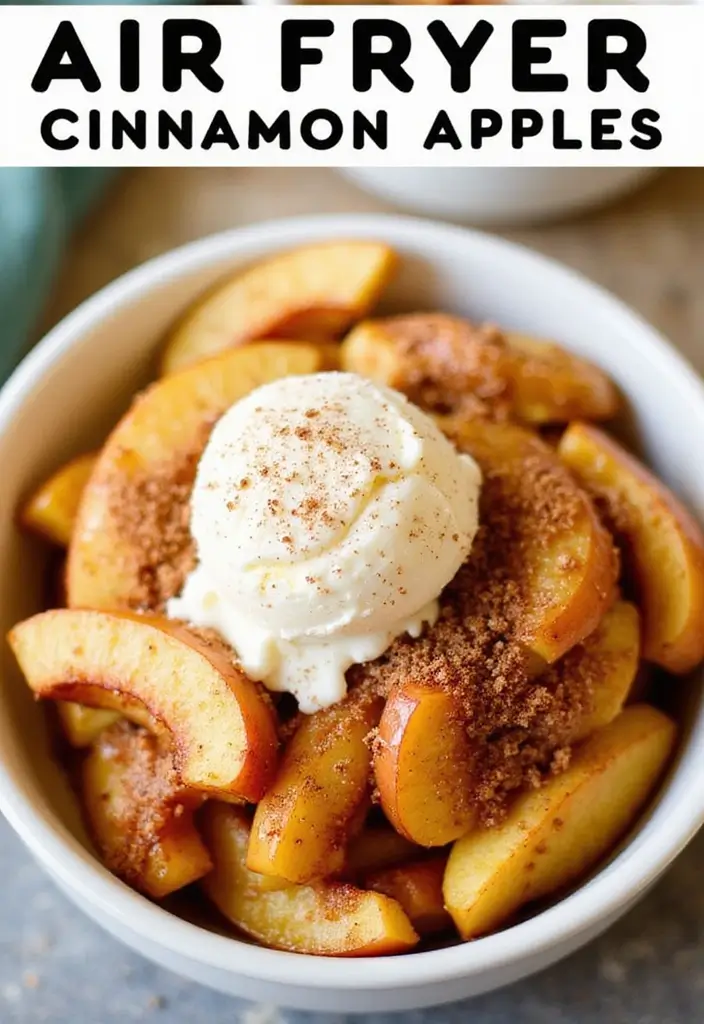 25 Vegetarian Air Fryer Recipes for Quick Healthy Meals - 23. Air Fryer Cinnamon Apples