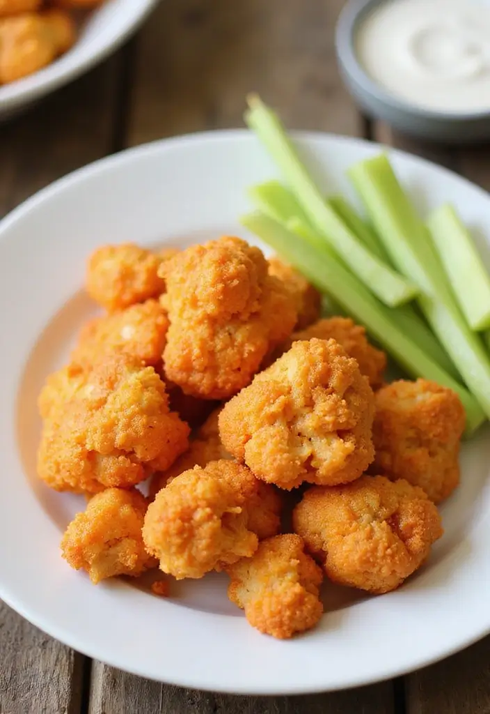25 Vegetarian Air Fryer Recipes for Quick Healthy Meals - 3. Air Fryer Cauliflower Buffalo Bites