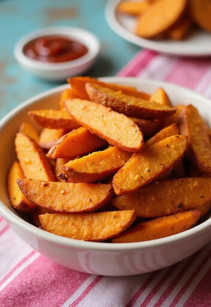 25 Vegetarian Air Fryer Recipes for Quick Healthy Meals - 4. Air Fryer Sweet Potato Fries