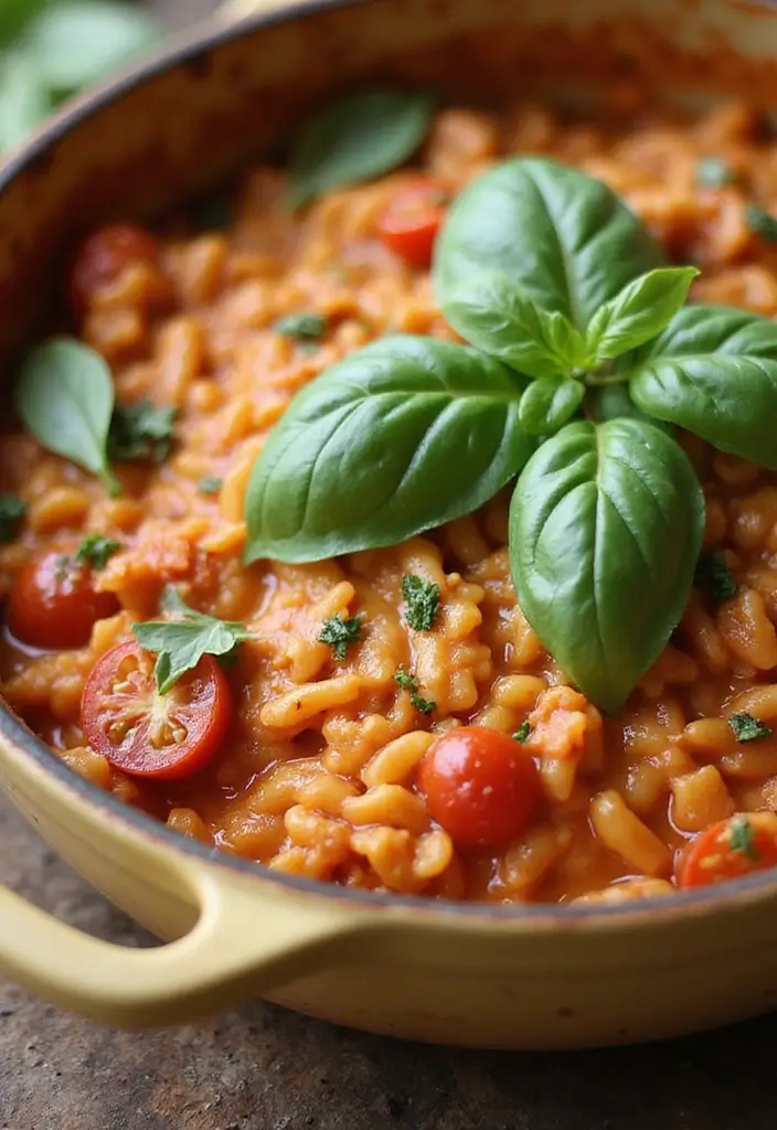 25 Vegetarian Casserole Recipes Perfect for Dinner 10 25 Vegetarian Casserole Recipes Perfect for Dinner - 10. Tomato Basil Risotto Casserole