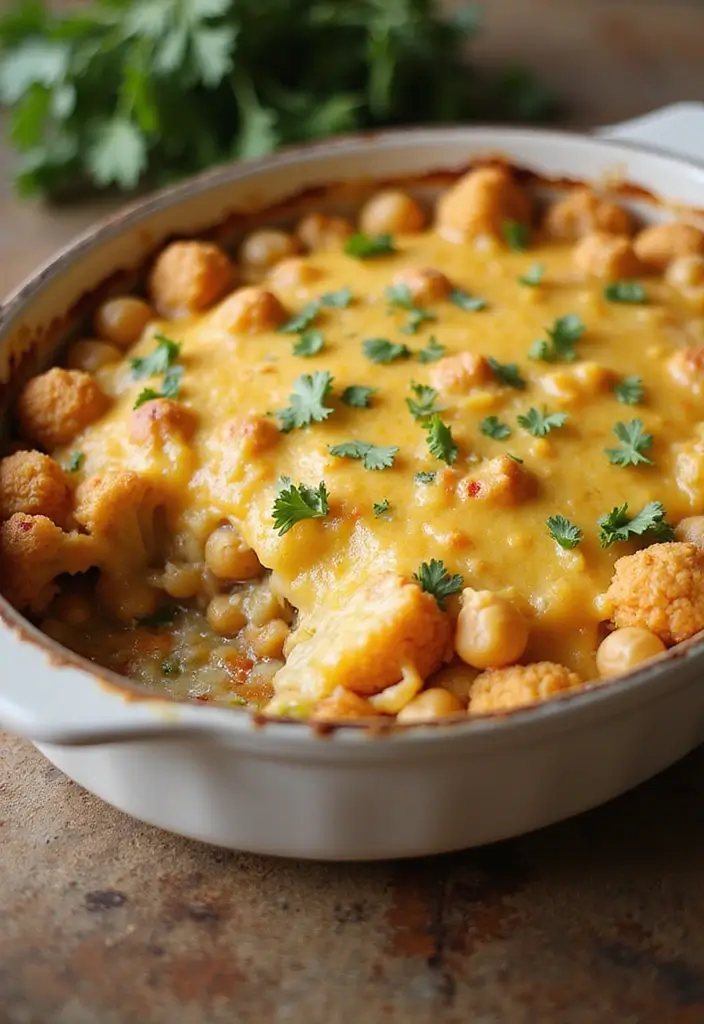 25 Vegetarian Casserole Recipes Perfect for Dinner 11 25 Vegetarian Casserole Recipes Perfect for Dinner - 11. Cauliflower and Chickpea Bake
