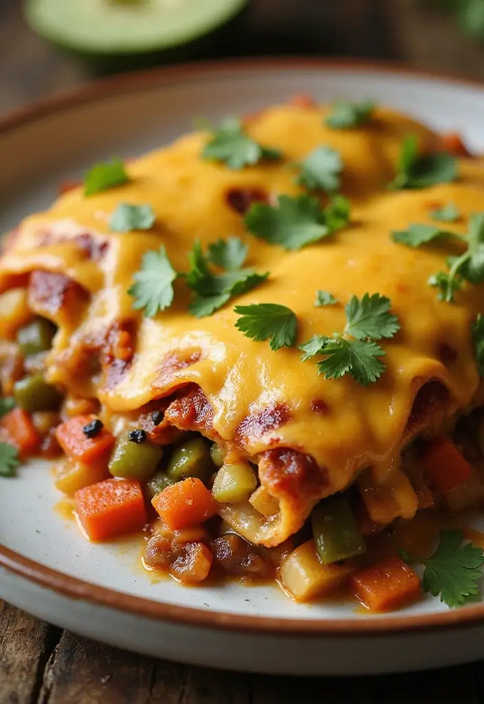 25 Vegetarian Casserole Recipes Perfect for Dinner 9 25 Vegetarian Casserole Recipes Perfect for Dinner - 9. Vegetable Enchilada Casserole