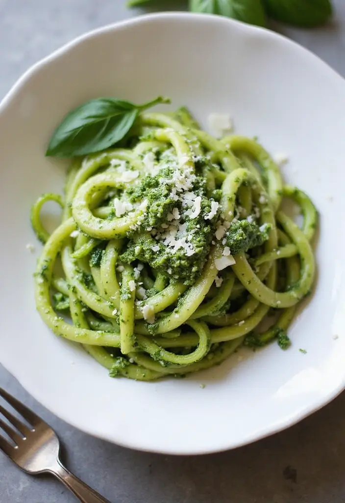 25 Vegetarian Diet Food Recipes for Losing Weight Meals 2 25 Vegetarian Diet Food Recipes for Losing Weight Meals - 2. Zucchini Noodles with Pesto