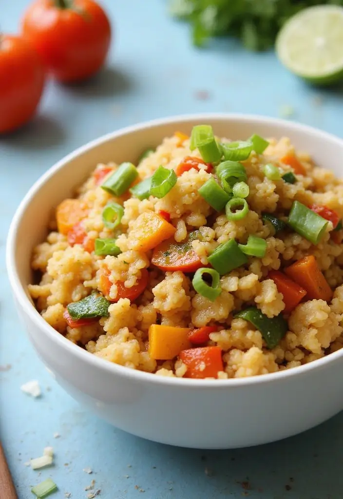 25 Vegetarian Diet Food Recipes for Losing Weight Meals 5 25 Vegetarian Diet Food Recipes for Losing Weight Meals - 5. Cauliflower Rice Stir-Fry