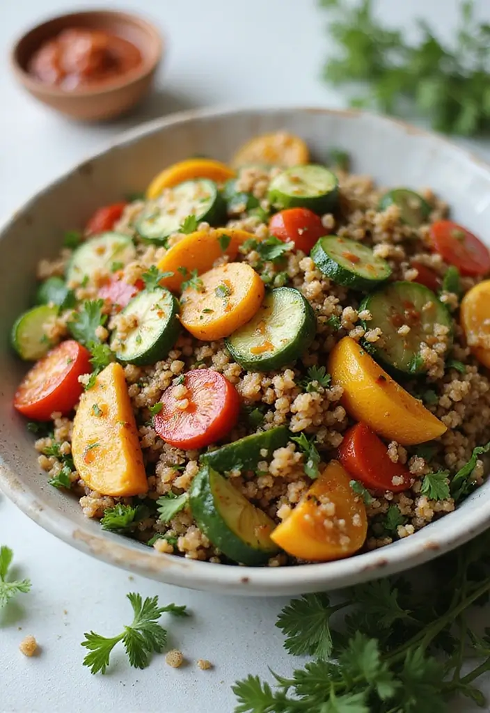 25 Vegetarian Recipes for Meat Eaters That Truly Satisfy 15 25 Vegetarian Recipes for Meat Eaters That Truly Satisfy - 15. Quinoa Salad with Roasted Vegetables
