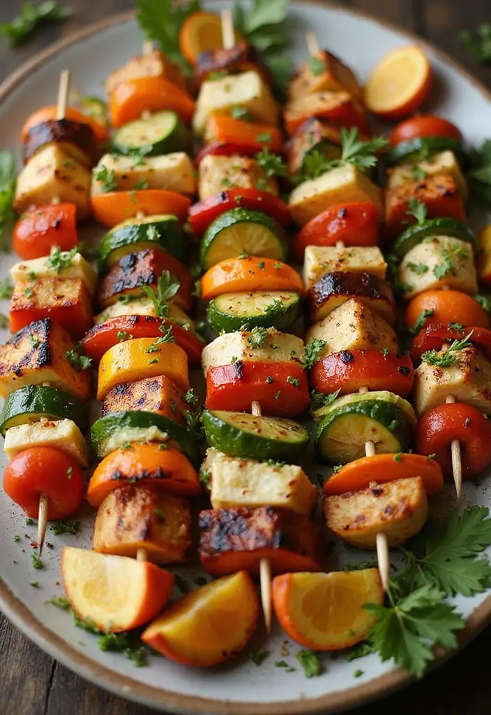 25 Vegetarian Recipes for Meat Eaters That Truly Satisfy 19 25 Vegetarian Recipes for Meat Eaters That Truly Satisfy - 19. Grilled Vegetable Skewers