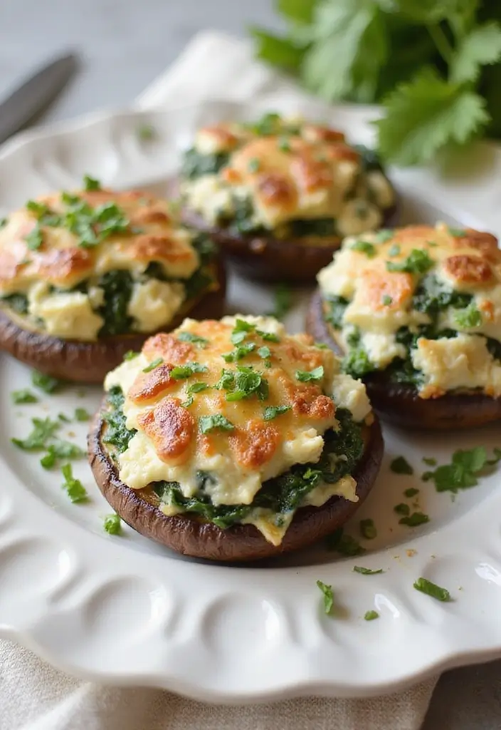 25 Vegetarian Recipes for Meat Eaters That Truly Satisfy 23 25 Vegetarian Recipes for Meat Eaters That Truly Satisfy - 23. Spinach and Feta Stuffed Portobello Caps