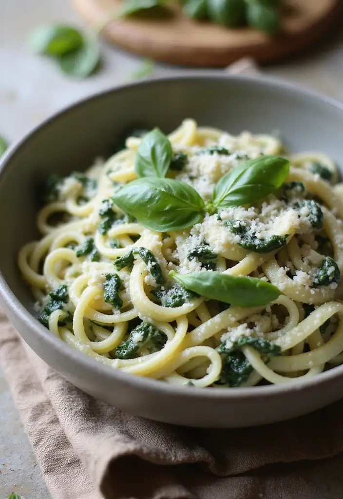 25 Vegetarian Recipes for Meat Eaters That Truly Satisfy 7 25 Vegetarian Recipes for Meat Eaters That Truly Satisfy - 7. Creamy Spinach and Ricotta Pasta