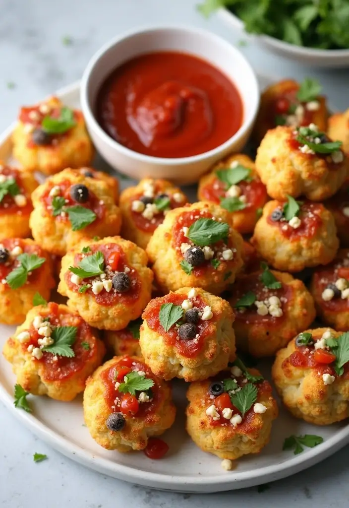 25 Vegetarian Recipes for Picky Eaters That Actually Work 9 25 Vegetarian Recipes for Picky Eaters That Actually Work - 9. Cauliflower Pizza Bites