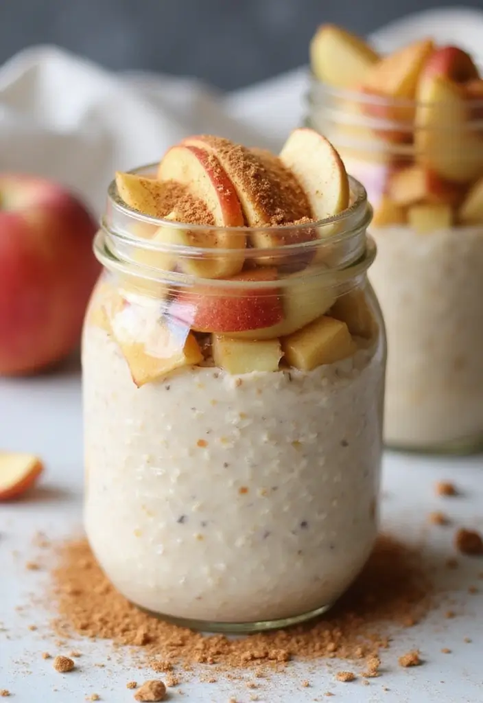 26 Clean Eating Vegetarian Recipes for a Healthy Lifestyle 15 26 Clean Eating Vegetarian Recipes for a Healthy Lifestyle - 15. Apple Cinnamon Overnight Oats