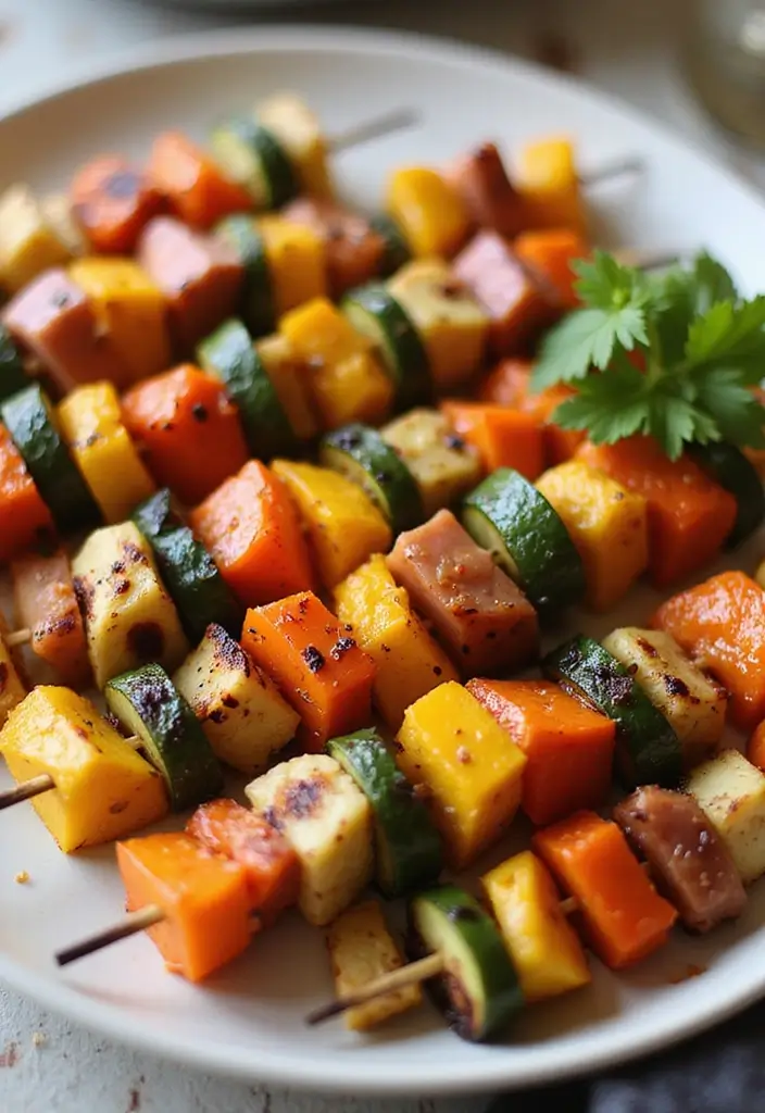 26 Clean Eating Vegetarian Recipes for a Healthy Lifestyle 21 26 Clean Eating Vegetarian Recipes for a Healthy Lifestyle - 21. Grilled Vegetable Skewers