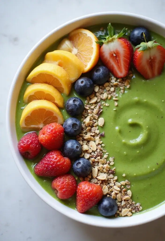 26 Clean Eating Vegetarian Recipes for a Healthy Lifestyle 26 26 Clean Eating Vegetarian Recipes for a Healthy Lifestyle - 26. Green Smoothie Bowl