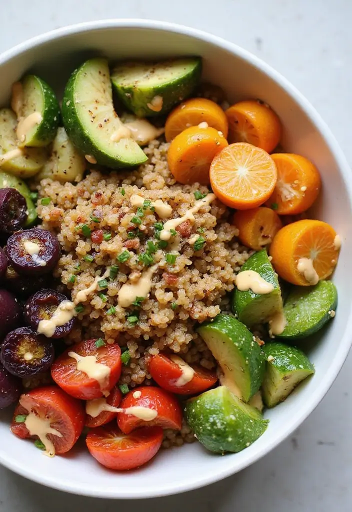 26 Clean Eating Vegetarian Recipes for a Healthy Lifestyle 9 26 Clean Eating Vegetarian Recipes for a Healthy Lifestyle - 9. Roasted Vegetable Quinoa Bowl