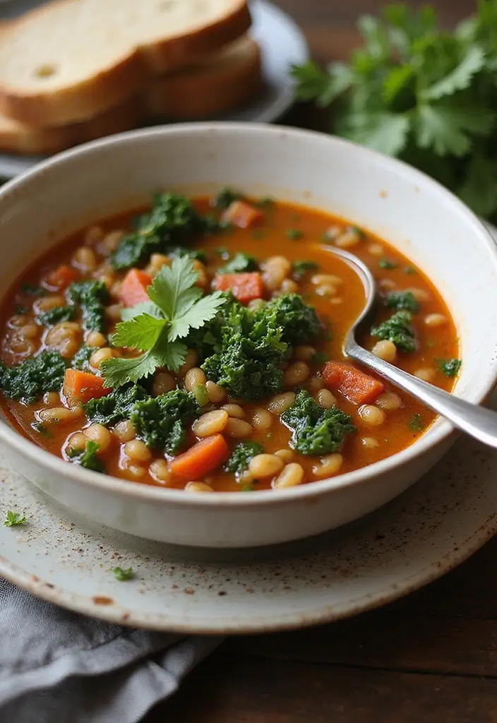 26 High Protein Vegetarian Slow Cooker Recipes for Easy Meals 24 26 High Protein Vegetarian Slow Cooker Recipes for Easy Meals - 24. Spicy Lentil and Kale Soup