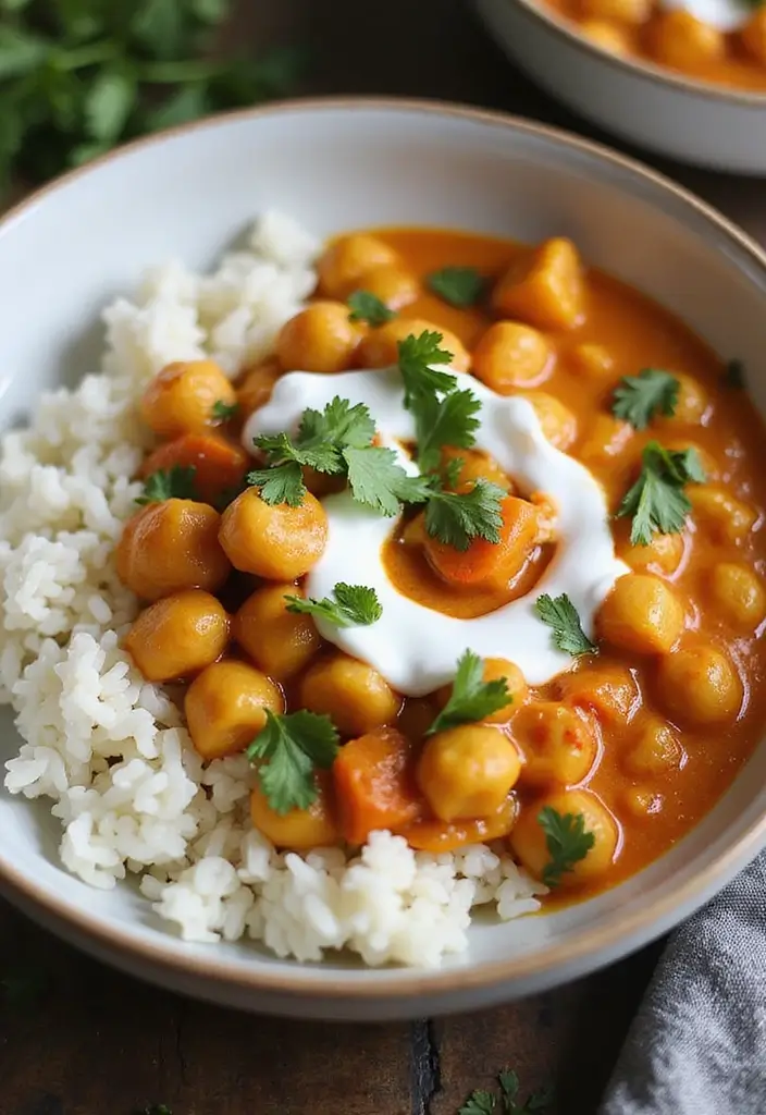 26 High Protein Vegetarian Slow Cooker Recipes for Easy Meals 4 26 High Protein Vegetarian Slow Cooker Recipes for Easy Meals - 4. Chickpea Curry