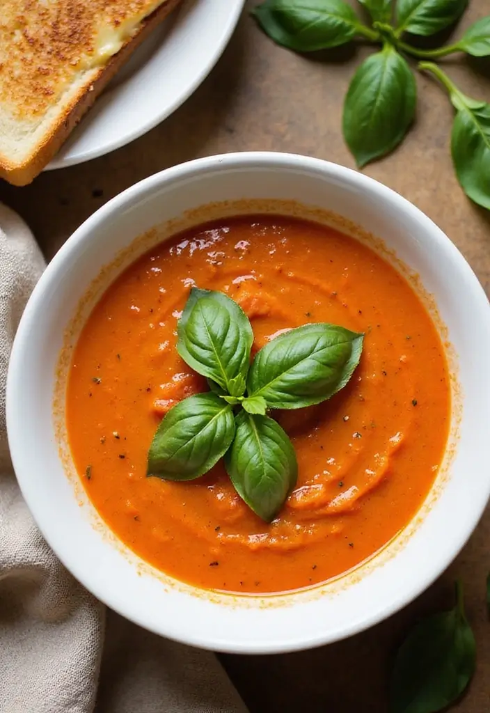 26 High Protein Vegetarian Slow Cooker Recipes for Easy Meals 9 26 High Protein Vegetarian Slow Cooker Recipes for Easy Meals - 9. Creamy Tomato Basil Soup
