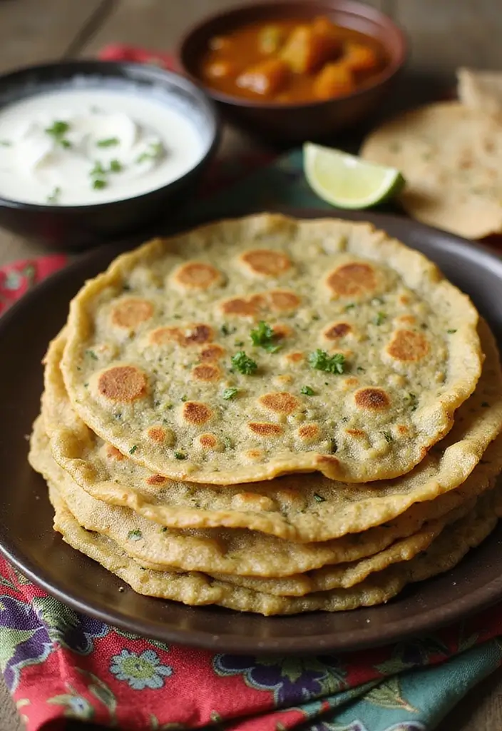 26 Indian Vegetarian Snack Recipes That Are Quick and Tasty 25 26 Indian Vegetarian Snack Recipes That Are Quick and Tasty - 25. Methi Thepla