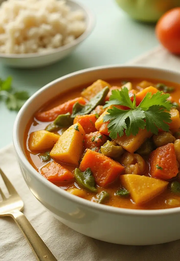 26 One Pot Indian Vegetarian Recipes for Simple Meals 9 26 One Pot Indian Vegetarian Recipes for Simple Meals - 9. Coconut Vegetable Curry