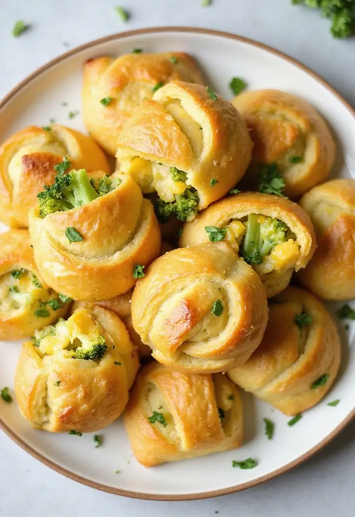 26 Savory Puff Pastry Vegetarian Recipes Made Easy 11 26 Savory Puff Pastry Vegetarian Recipes Made Easy - 11. Broccoli and Cheddar Puff Pastry Rolls
