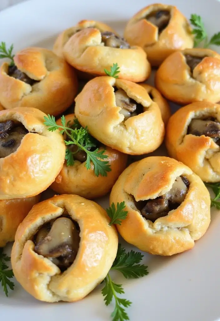26 Savory Puff Pastry Vegetarian Recipes Made Easy 2 26 Savory Puff Pastry Vegetarian Recipes Made Easy - 2. Mushroom and Gruyère Puffs