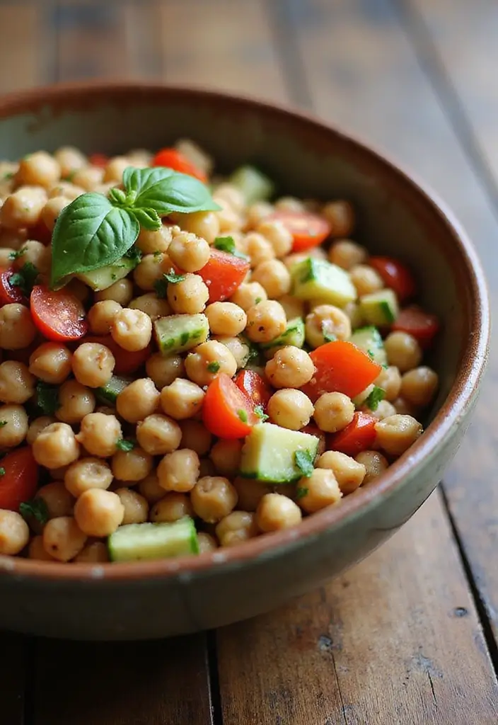 27 Easy Vegetarian Salad Recipes for Healthy Eating 1 27 Easy Vegetarian Salad Recipes for Healthy Eating - 1. Mediterranean Chickpea Salad