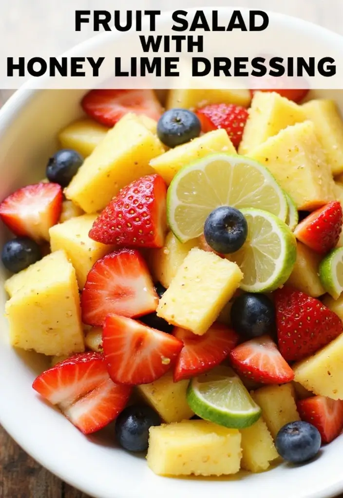 27 Easy Vegetarian Salad Recipes for Healthy Eating 27 27 Easy Vegetarian Salad Recipes for Healthy Eating - 27. Fruit Salad with Honey Lime Dressing