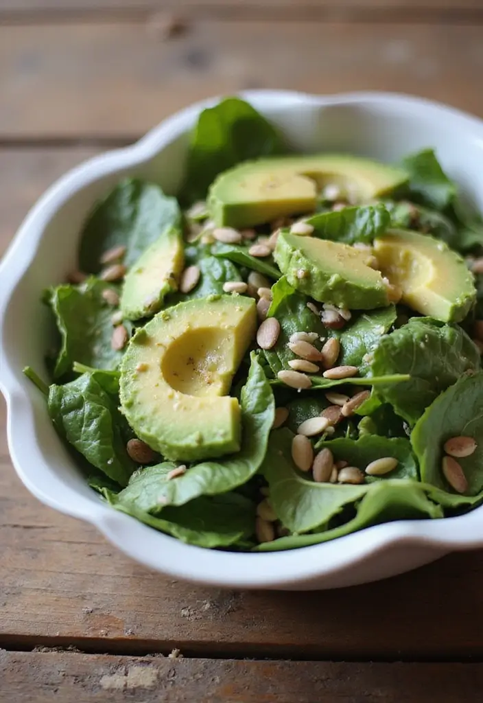 27 Easy Vegetarian Salad Recipes for Healthy Eating 3 27 Easy Vegetarian Salad Recipes for Healthy Eating - 3. Avocado Spinach Salad