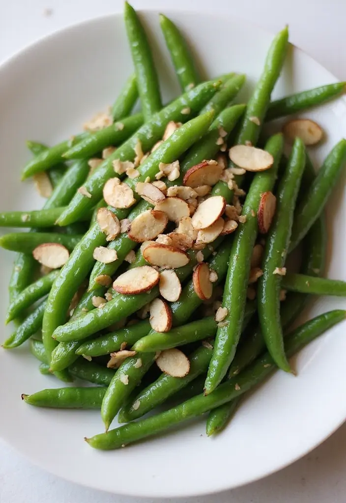 27 Healthy Low Carb Vegetarian Dinner Recipes for Clean Eating - 17. Green Bean Almondine