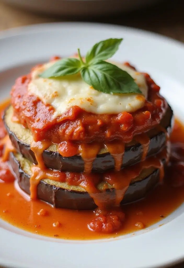 27 Healthy Low Carb Vegetarian Dinner Recipes for Clean Eating - 24. Baked Eggplant Parmesan