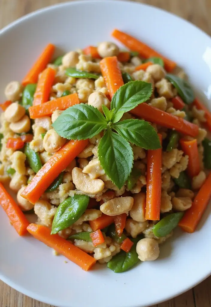 27 Healthy Low Carb Vegetarian Dinner Recipes for Clean Eating - 26. Thai Peanut Vegetable Salad