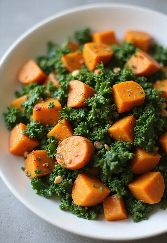 27 Healthy Low Carb Vegetarian Dinner Recipes for Clean Eating - 27. Sweet Potato and Kale Hash