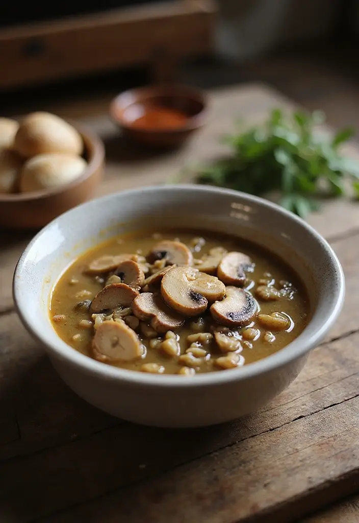 27 High Protein Vegetarian Soup Recipes for Cozy Dinners 15 27 High Protein Vegetarian Soup Recipes for Cozy Dinners - 15. Mushroom and Wild Rice Soup