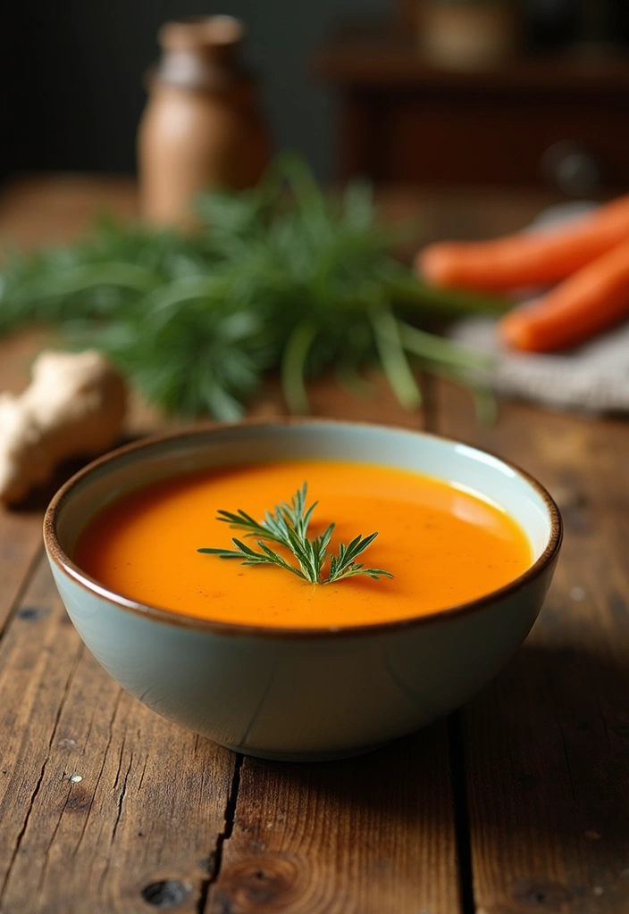 27 High Protein Vegetarian Soup Recipes for Cozy Dinners 17 27 High Protein Vegetarian Soup Recipes for Cozy Dinners - 17. Carrot and Ginger Soup
