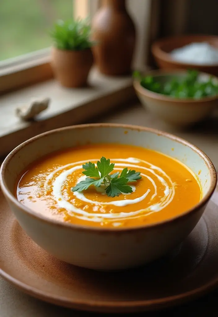 27 High Protein Vegetarian Soup Recipes for Cozy Dinners 2 27 High Protein Vegetarian Soup Recipes for Cozy Dinners - 2. Creamy Chickpea Soup