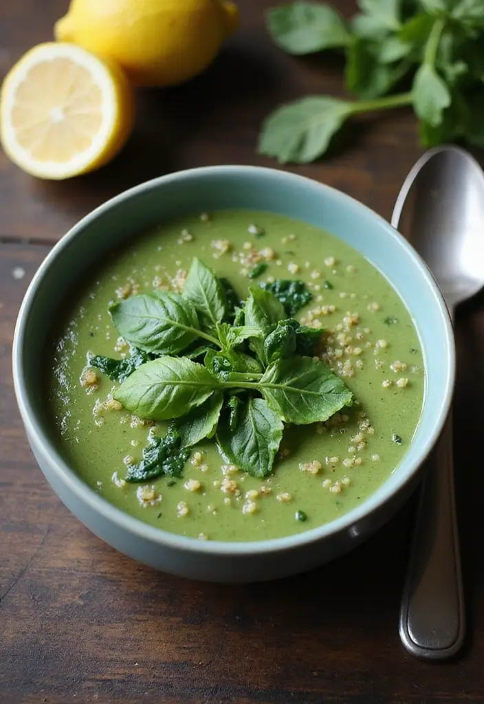 27 High Protein Vegetarian Soup Recipes for Cozy Dinners 3 27 High Protein Vegetarian Soup Recipes for Cozy Dinners - 3. Spinach and Quinoa Soup