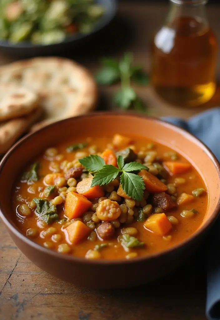27 High Protein Vegetarian Soup Recipes for Cozy Dinners 6 27 High Protein Vegetarian Soup Recipes for Cozy Dinners - 6. Curried Vegetable Lentil Soup
