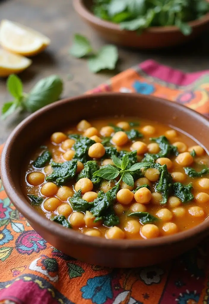 27 High Protein Vegetarian Soup Recipes for Cozy Dinners 7 27 High Protein Vegetarian Soup Recipes for Cozy Dinners - 7. Mediterranean Chickpea and Spinach Soup
