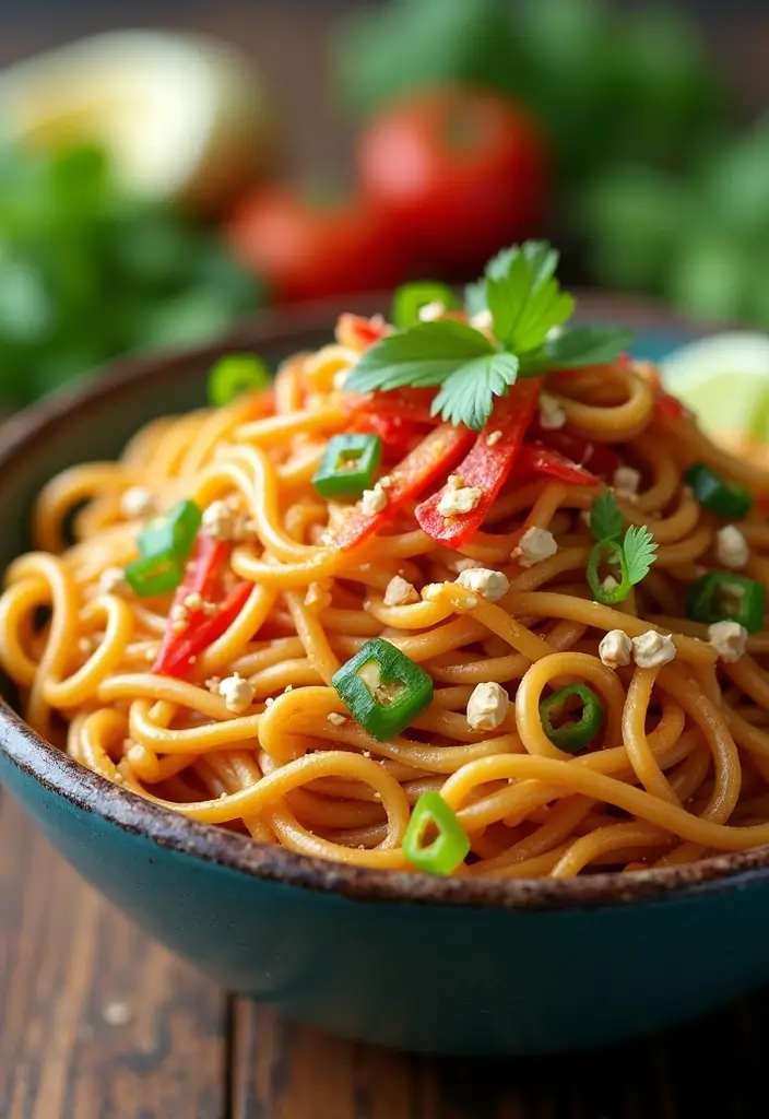 27 Low Calorie Vegetarian Recipes for Healthy Dinners 10 27 Low Calorie Vegetarian Recipes for Healthy Dinners - 10. Thai Peanut Vegetable Noodles
