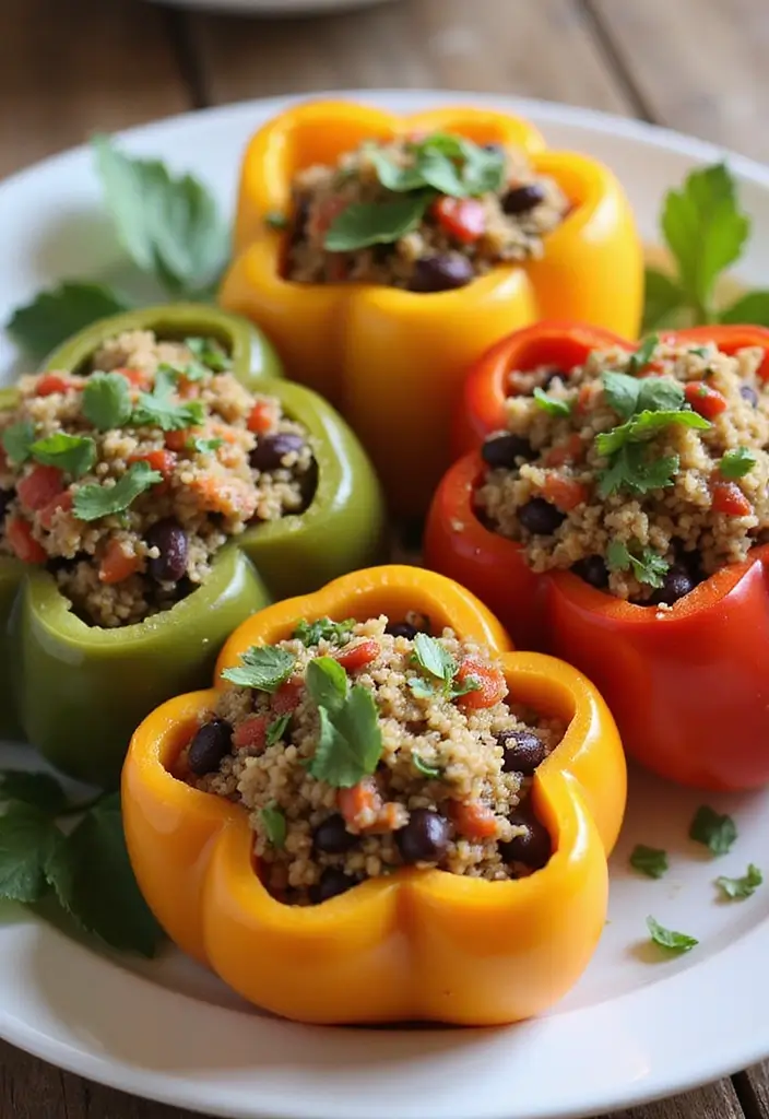 27 Low Calorie Vegetarian Recipes for Healthy Dinners 11 27 Low Calorie Vegetarian Recipes for Healthy Dinners - 11. Stuffed Bell Peppers with Quinoa